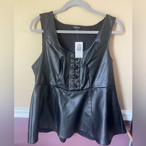 Torrid Pleather Peplum Tip